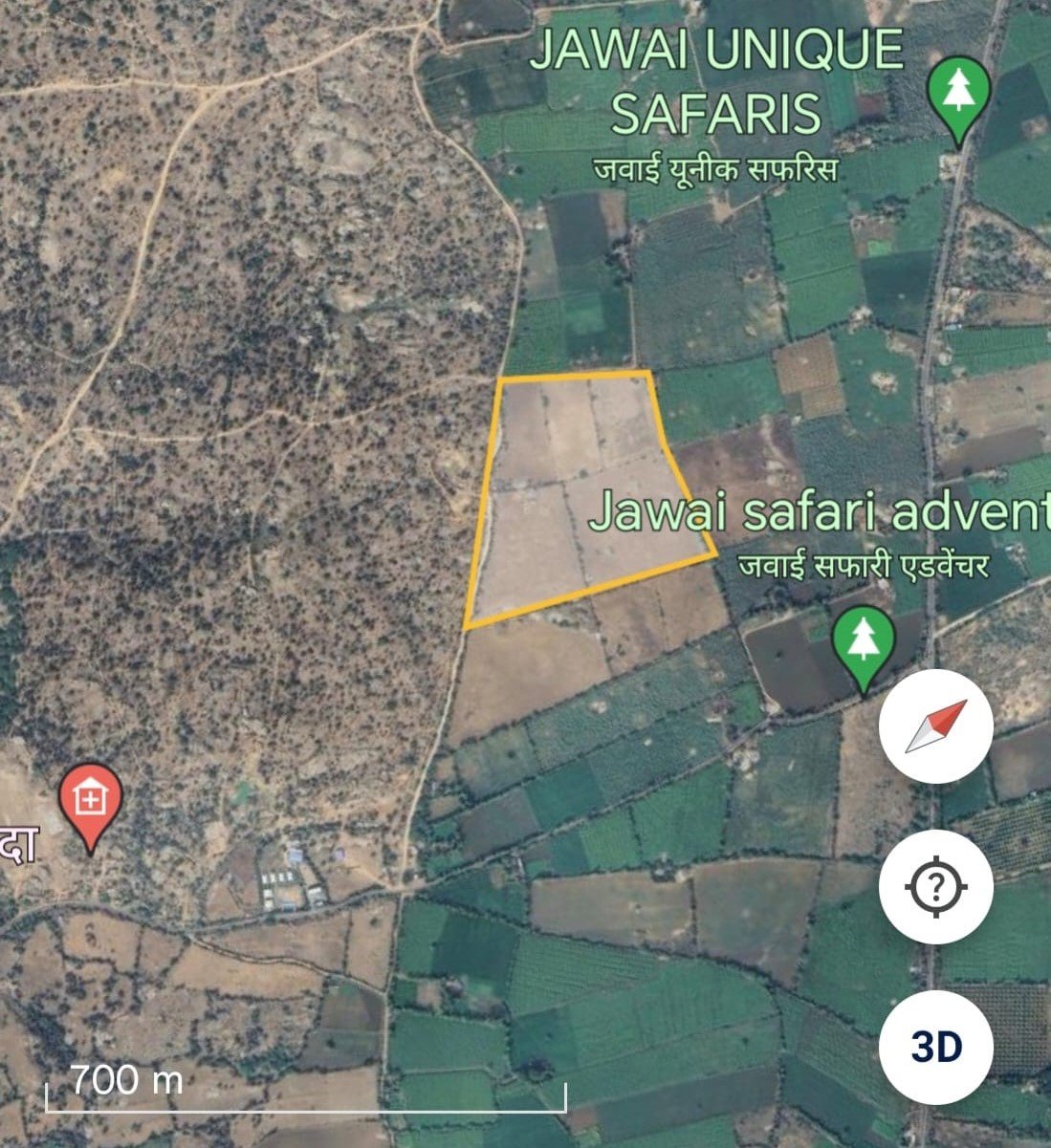 For Sale: 22 Bigha (13 Acres) Resort Land in Jawai Pali Rajasthan Bharat