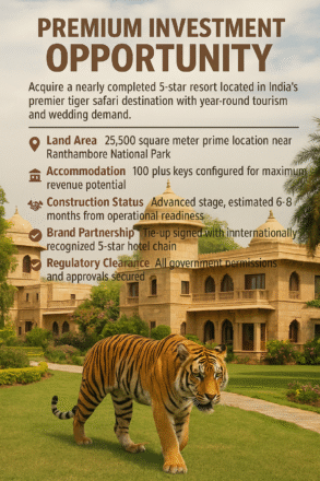 🏨 Premium 5-Star Resort Investment Opportunity | Near Ranthambore National Park