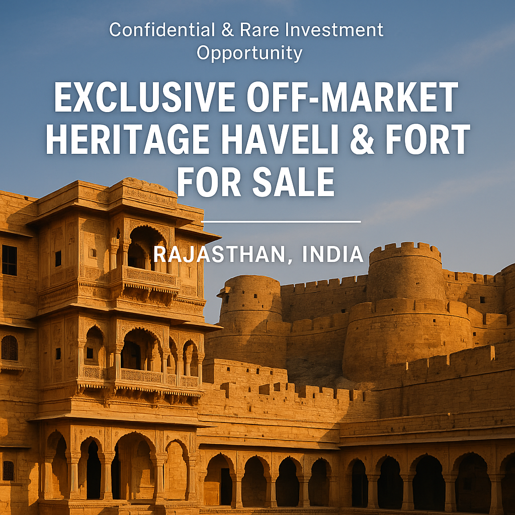 π° Exclusive Off-Market Heritage Haveli & Fort β Rajasthan, India