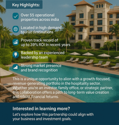 🌐 Strategic Collaboration Opportunity in India’s Hospitality Sector