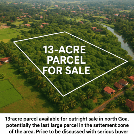 🏝️   13-Acre Settlement Zone Land for Sale | North Goa