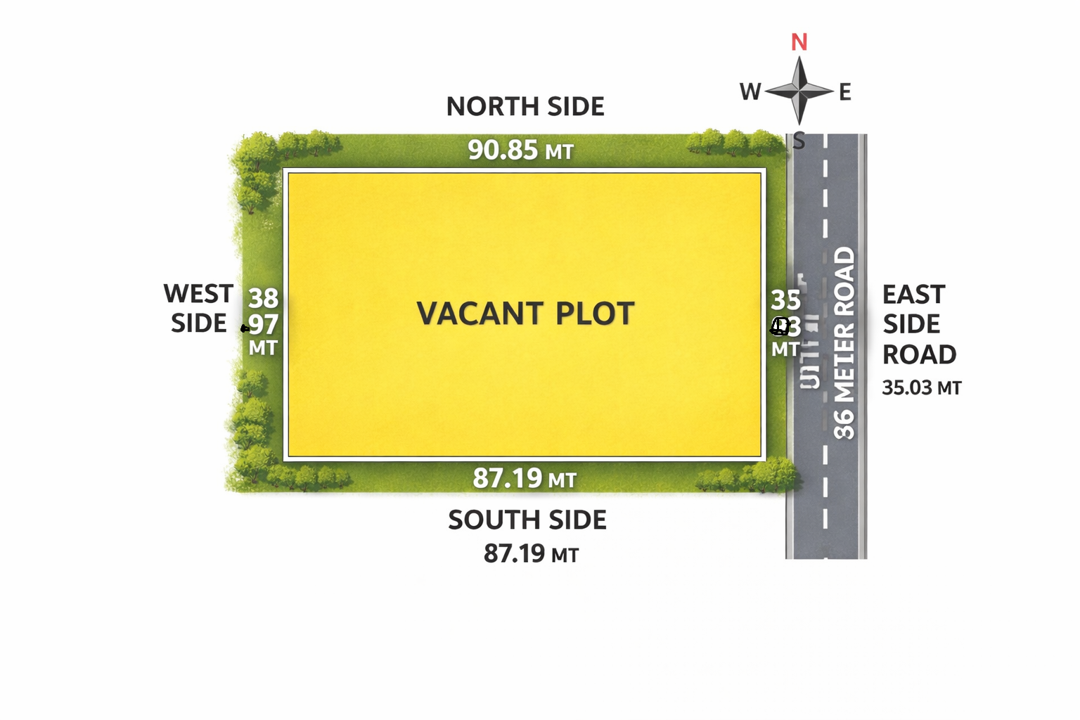JDA Approved Mixed Land for Sale on Vatika Main Road Jaipur | 36 Meter Road