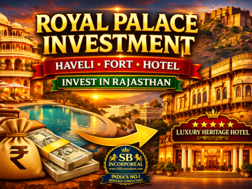 Rajasthan royal palace investment heritage property haveli fort hotel conversion luxury hospitality India Rajasthan heritage palace for sale, royal haveli Rajasthan investment property, historic fort Rajasthan hotel project, heritage building India luxury hotel, palace architecture Rajasthan heritage property
