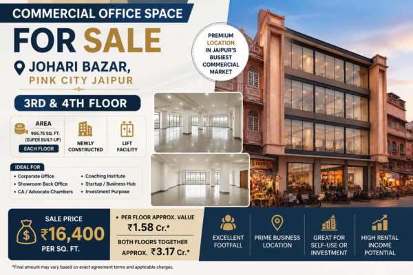 Commercial Office Space for Sale – Johari Bazar, Pink City Jaipur