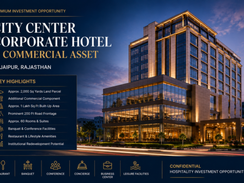 City center hotel investment opportunity in Jaipur Hospitality and commercial asset in Jaipur Institutional hotel property in Rajasthan