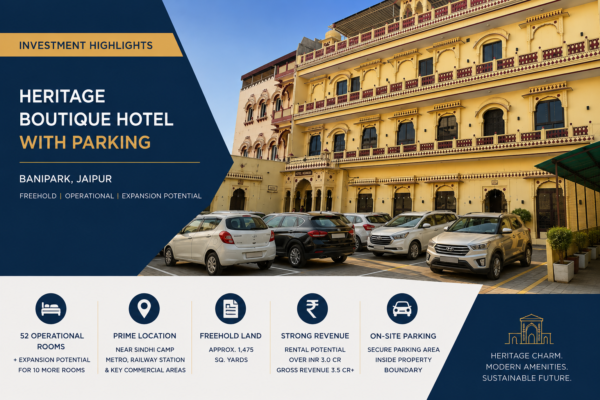 Heritage Style Boutique  Hotel for Sale in Jaipur – Investment Highlights