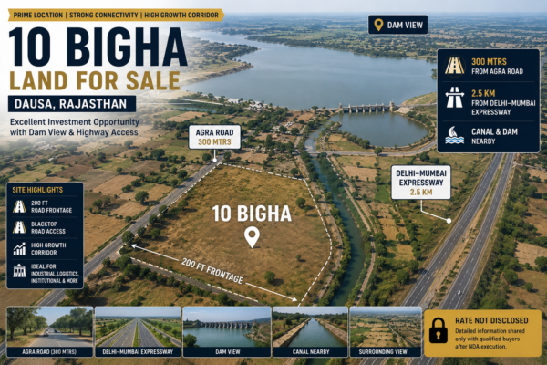Premium 10 Bigha Land Investment Opportunity – Dausa, Rajasthan