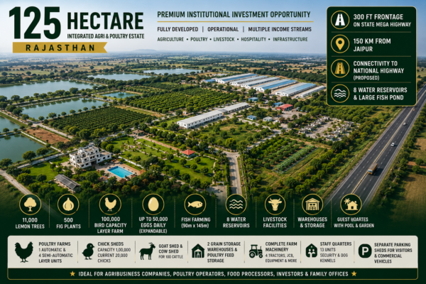 Institutional asset Integrated Agri & Poultry Estate for Sale | Rajasthan