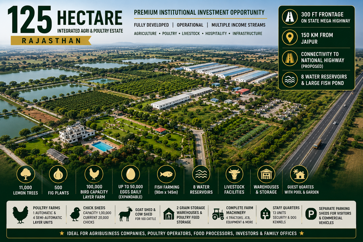 Institutional asset Integrated Agri & Poultry Estate for Sale | Rajasthan