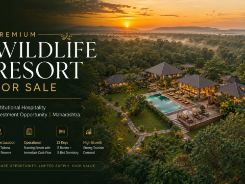 Premium wildlife resort for sale near Tadoba Tiger Reserve, Maharashtra