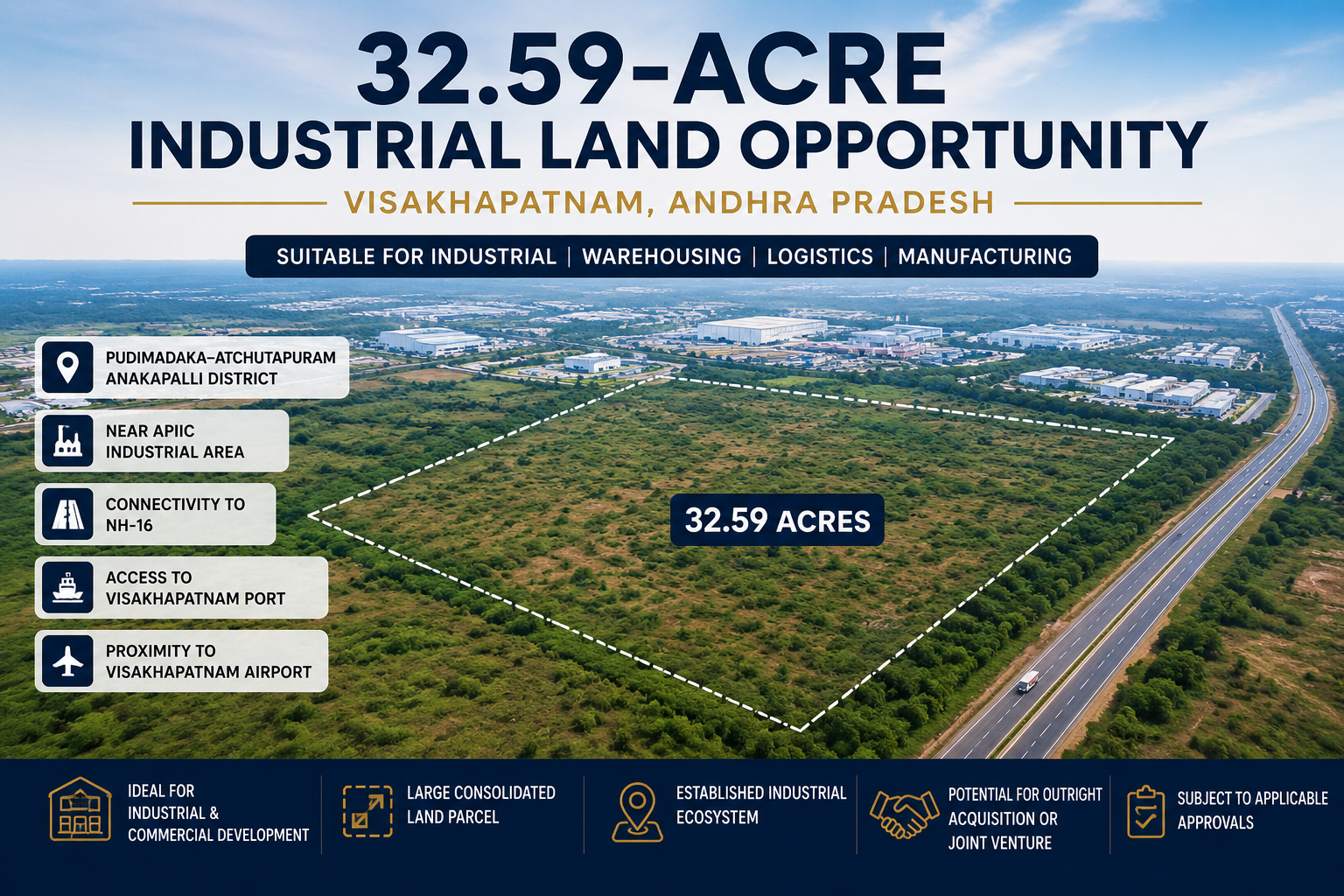32.59-Acre Industrial Land Opportunity | Visakhapatnam, Andhra Pradesh
