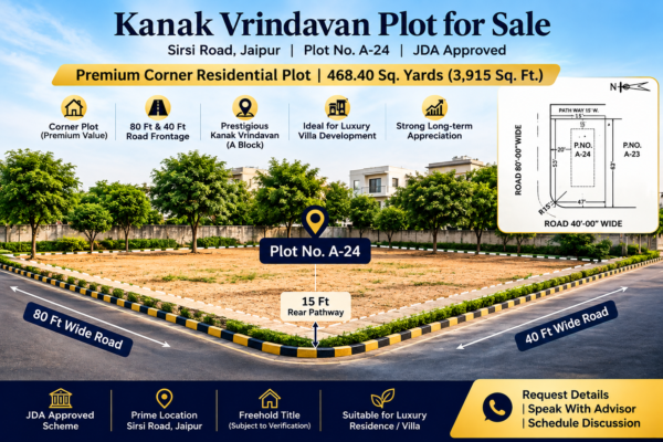 Kanak Vrindavan Corner Plot for Sale | Sirsi Road, Jaipur