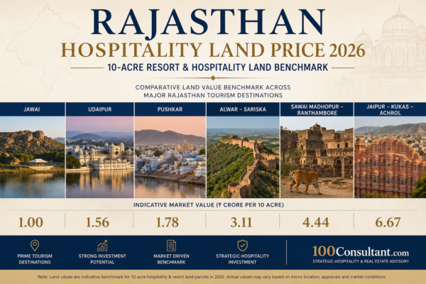Rajasthan Hospitality Land Price 2026: 10-Acre Resort Land Comparison