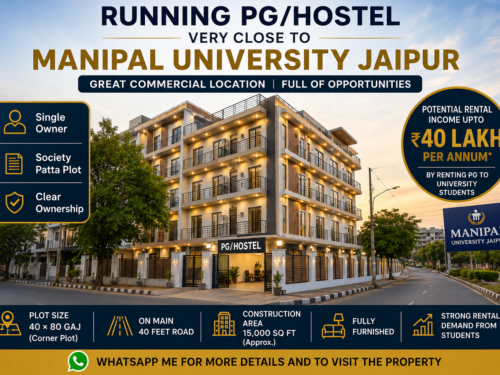 Running PG Hostel Near Manipal University Jaipur